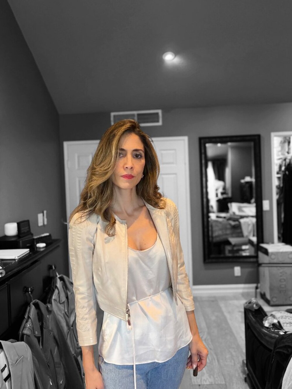 celine leather jacket